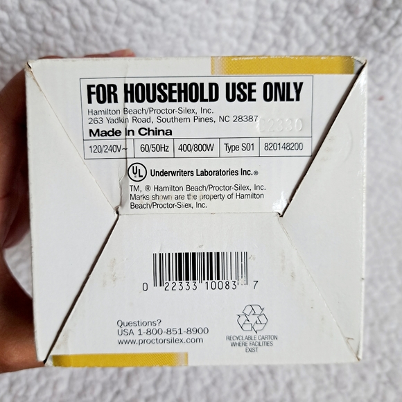 Proctor Silex Compact Garment Clothes Steamer Model Number 10083 - Picture 7 of 7